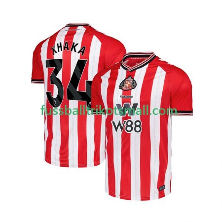 Fußballtrikots Sunderland Granit Xhaka 34 2025-2026 Kurzarm Heimtrikotsatz kaufen